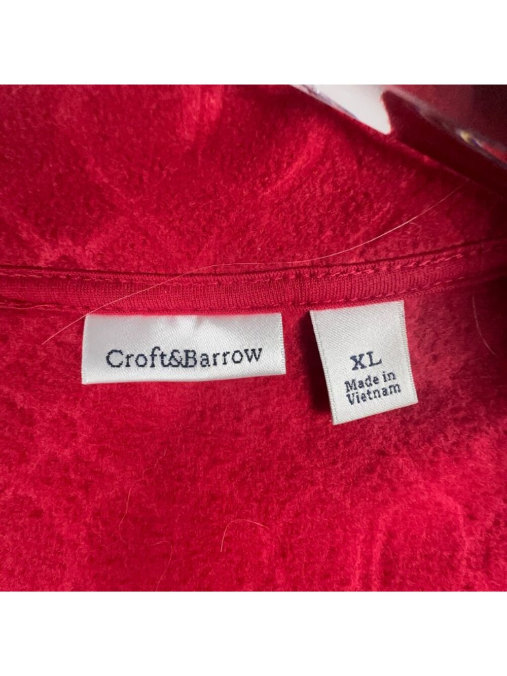 Croft & Barrow Vest Size XL Red Quilted Full-Zip Sleeveless Geometric Pattern - Picture 5 of 10